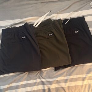 Cove Relaxed Jogger Trio - Black, Olive, Charcoal in 2xl